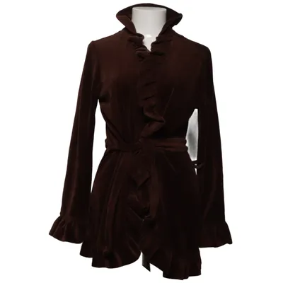 Cardigan (Marron) de Vera Velour Coton, Polyester
