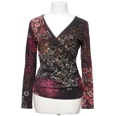 Slå-om bluse (Sort, Pink, Flerfarvet) fra More & More