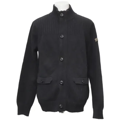 Cardigan (Noir) de Schott NYC Acrylique, Coton