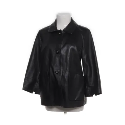Leren blazer (Zwart)