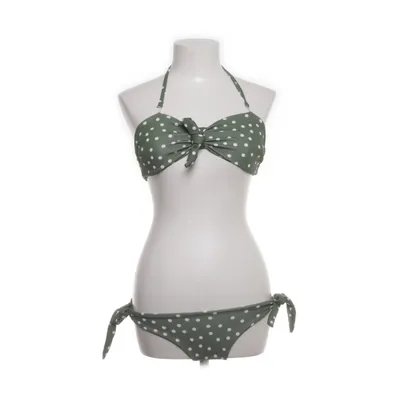 Bikini (Green, White) Elastane, Polyamide