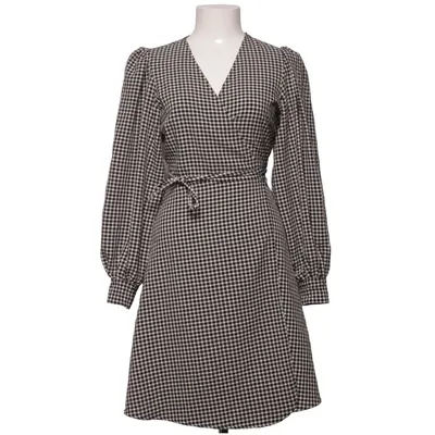 Slå-om-kjole (Sort, Hvid) fra Selected Femme Elastan, Polyester
