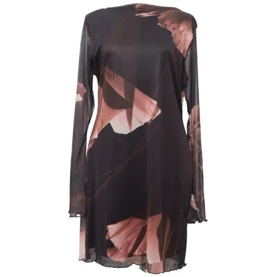Jurk (Zwart, Bruin) van Boohoo Elastaan, Polyester