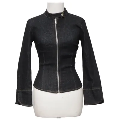 Veste en jean (Noir) de Alobha Coton, Élasthane, Polyester