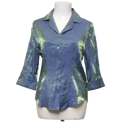 Bluse (Blå, Grøn) Polyester, Viscose