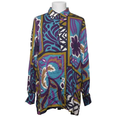 Blus (Blå, Lila, Vit, Svart, Grön) från Milano Italy Viskos