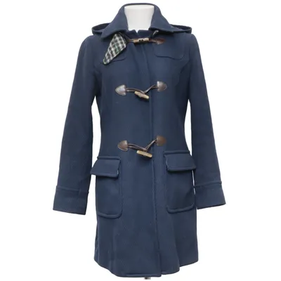 Duffle coat (Blue, Multicolored) from DAKS London Cupro, Polyamide, Wool
