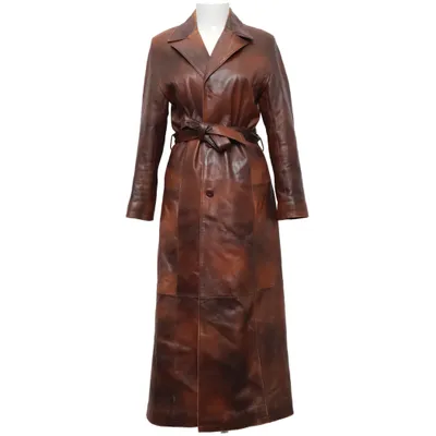 Leather coat (Brown) from Goldstein Leather, Polyester