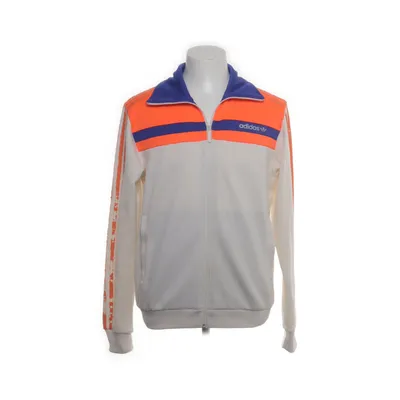 Träningsjacka (Vit, Orange, Blå) från Adidas Bomull, Polyester