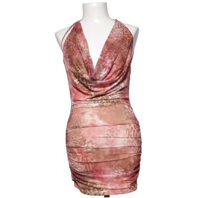 Halterneck dress (Pink, Brown, Multicolored) from Shein Elastane, Polyester