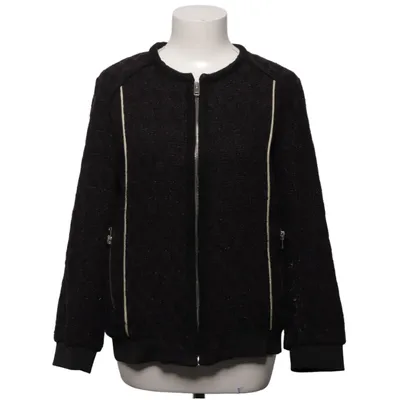 Bomber jacket (Black) from IRO Cotton, Leather, Polyamide, Polyester