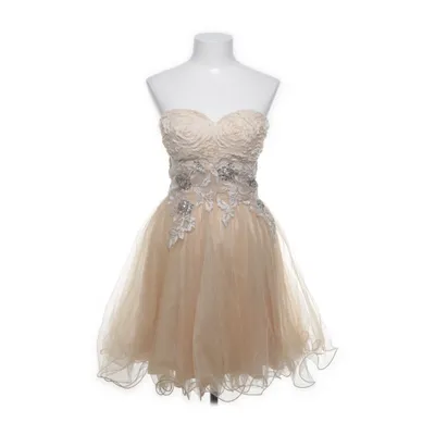 Cocktail dress (Beige, Silver) from Chi Chi London Polyester