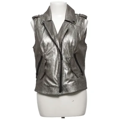 Bikerväst (Silverfärgad) från BCBGeneration Bomull, Polyester, Viskos