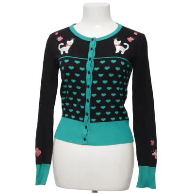 Cardigan (Zwart, Turquoise) van Banned Apparel Polyamide, Viscose