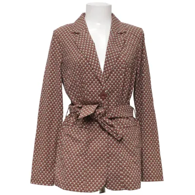 Blazer (Brun, Hvid) fra Studio Anneloes Elastan, Polyamid