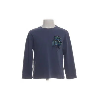 Sweatshirt (Blauw, Meerkleurig) van Zara Katoen, Elastaan