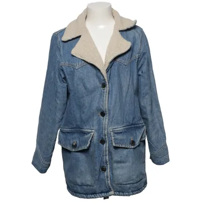 Lined denim jacket (Blue) from Plus Plus Cotton