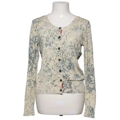 Strickjacke (Blau, Beige) von Eva & Claudi Elasthan, Seide