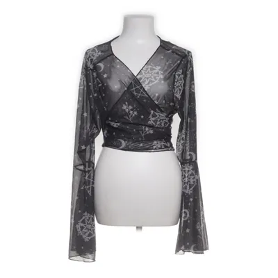 Crop top (Zwart, Wit) van Romwe Polyester