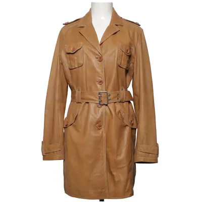 Veste longue en cuir (Marron) de Gipsy Cuir