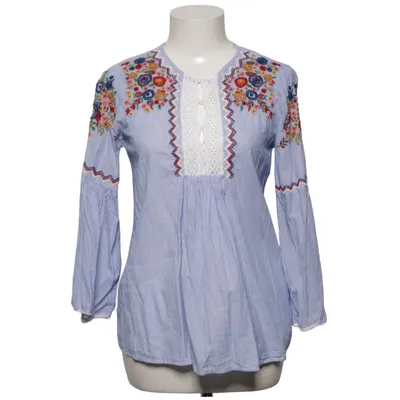 Blouse (Blauw, Meerkleurig) van Zara Basic Collection Polyester