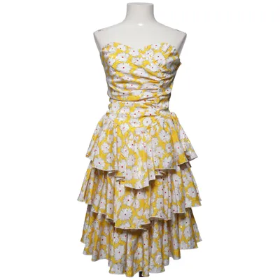 Robe de cocktail (Jaune, Blanc, Rouge) de Berkertex Acétate, Polyester
