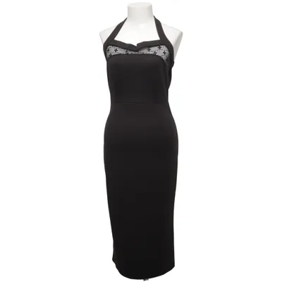 Halternek jurk (Zwart) van Lost Ink Elastaan, Polyester