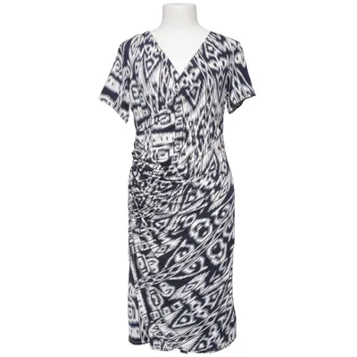 Jurk (Blauw, Wit) van Trois Ka Elastaan, Polyester