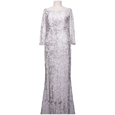 Robe de soirée (Argent, Blanc) de Miss Ord Coton, Polyester