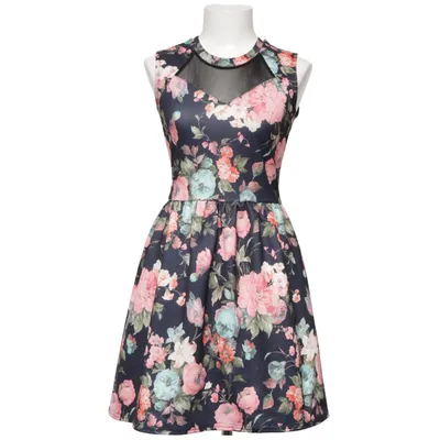 Dress (Black, Multicolored) from Cameo Rose Elastane, Polyester