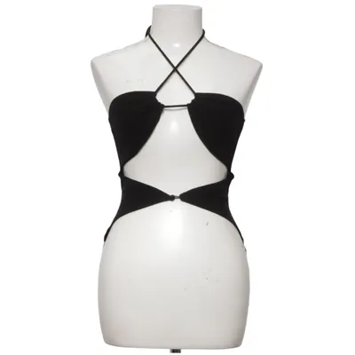 Crop top (Zwart) van The Kript Katoen, Polyester
