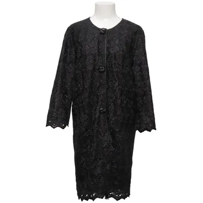 Coat (Black) from Stella Nova Leather, Polyester, Viscose