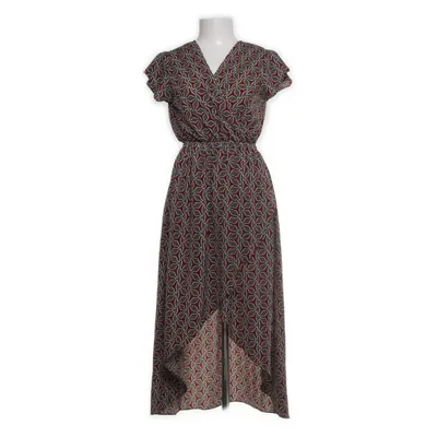 Slå-om-kjole (Rød, Sort, Flerfarvet) fra Vintage Love Polyester