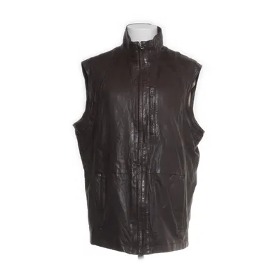 Leather vest (Brown) from David Moore Leather, Cotton