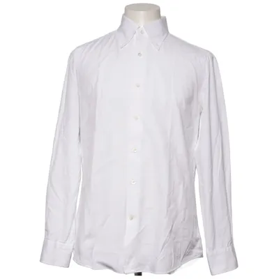 Buttondown-skjorta (Vit) från Mazzarelli Bomull