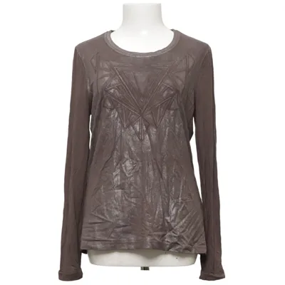 Langærmet t-shirt (Brun) fra Biba Elastan, Viscose