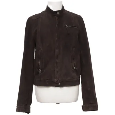 Læderjakke (Brun) fra Levi Strauss & Co Læder, Polyester