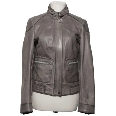 Veste en cuir (Gris) de ESPRIT Collection Coton, Cuir, Polyester