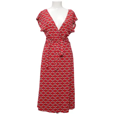 Wikkeljurk (Rood, Wit, Blauw) van King Louie Elastaan, Viscose
