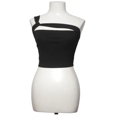 Crop top (Zwart) van Dazy Elastaan, Polyester, Viscose