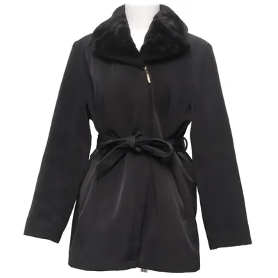 Coat (Black) from Dana Buchman Acetate, Acrylic, Polyester