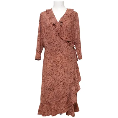 Omlottklänning (Brun) från ONLY Carmakoma Elastan, Polyester