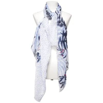Shawl (White, Blue, Multicolored) from Punt Roma Polyester