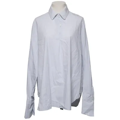 Chemise (Bleu, Blanc) de Mark Kenly Dominotan Coton, Soie