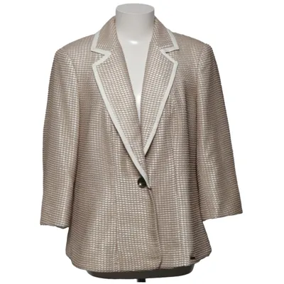 Kavaj (Beige, Vit) från Luna Polyester, Viskos