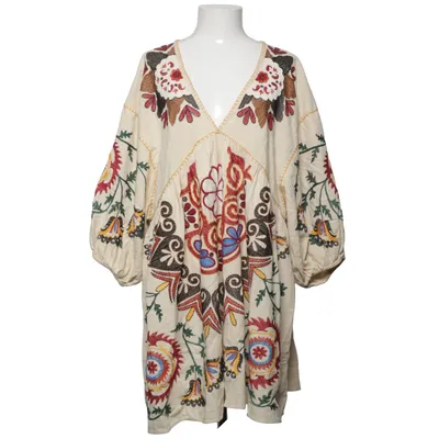 Klänning (Beige, Flerfärgad) från Zara Polyester