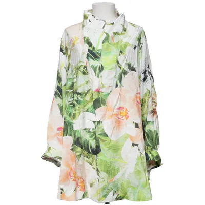 Blouse (White, Green, Multicolored) from Ulla Popken Modal, Polyester