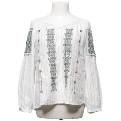 Blouse (Wit, Groen) van Soeur Katoen