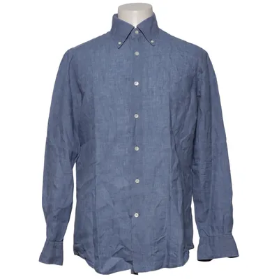 Buttondown-skjorta (Blu) från Mazzarelli Linne