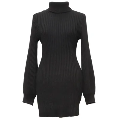 Turtleneck dress (Black) from Shein Elastane, Polyamide, Polyester